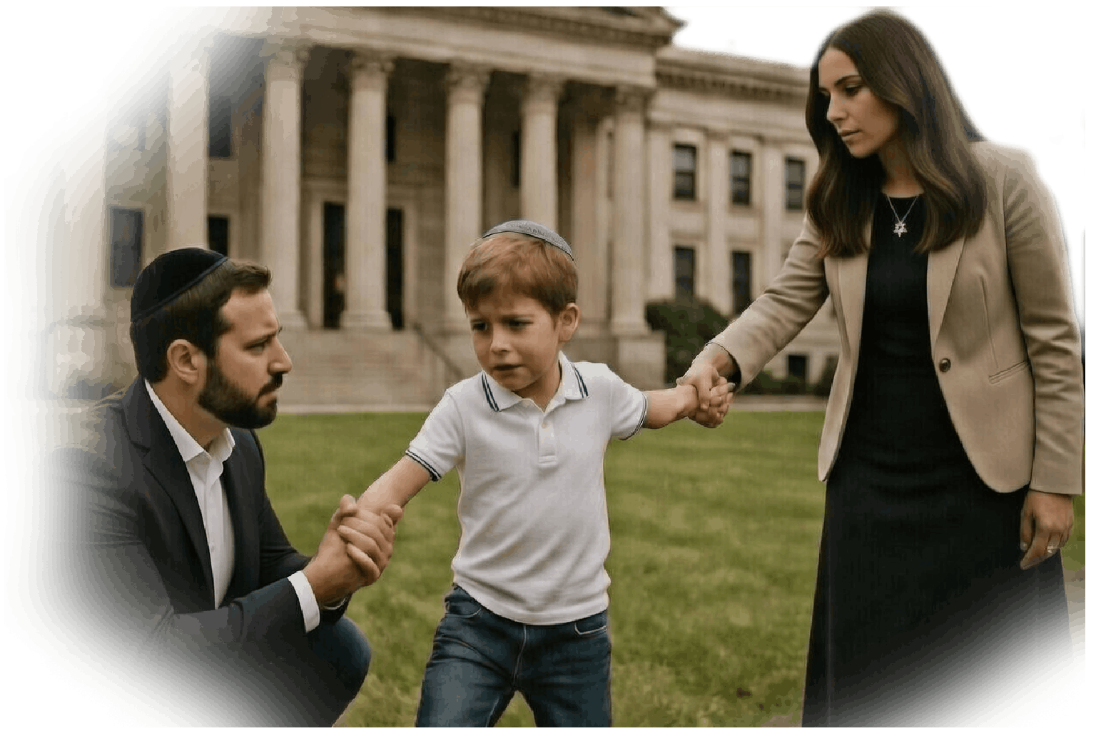 Diverse families standing together, representing unity and protection of family rights